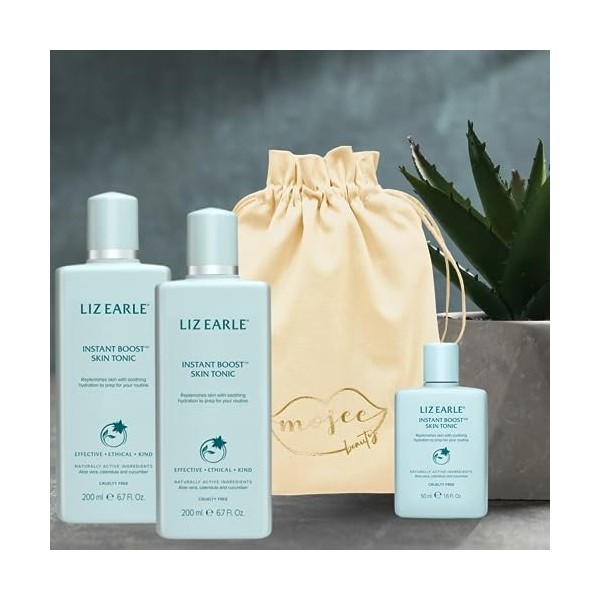 Mojee Beauty Le lot comprend 2 toniques Liz Earle Instant Boost de 200 ml, 1 toner Liz Earle Instant Boost de 50 ml en format