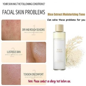 Rice Toner, crème hydratante pour le visage, crème hydratante pour le visage, 150 ml, toner à lextrait de riz hydratant pour