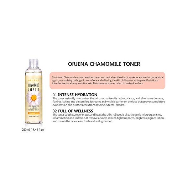 ORJENA. Tonique Facial Camomille - Facial Toner