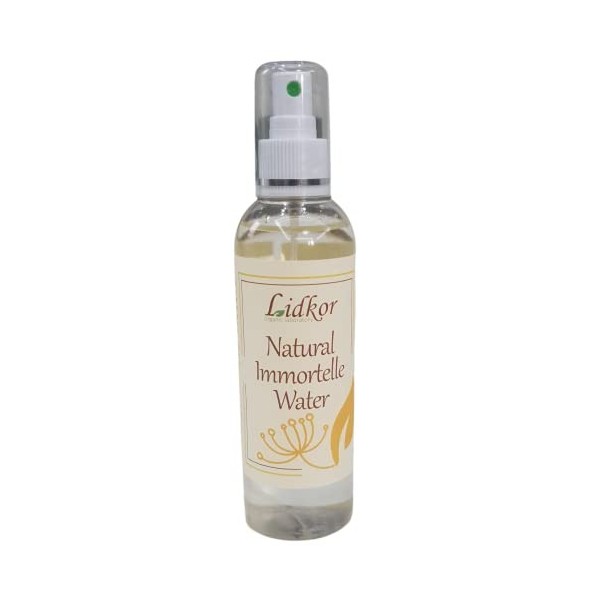 LIDKOR Eau Florale Naturelle - Eau Hydratante Visage à lHélichryse Italicus - Brume de Beauté Rafraîchissante Anti-âge à lH