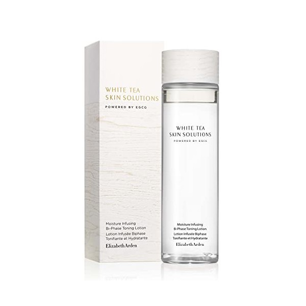 White Tea Skin Solutions Lotion Infusée Biphase Tonifiante et Hydratante, apaise, nourrit et tonifie la peau, Riche en huile 