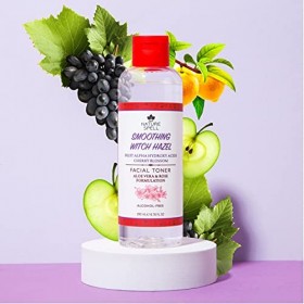 Nature Spell Witch Hazel Lotion tonique pour le visage avec acides alpha-hydroxylés aux fruits, fleur de cerisier, aloe vera 