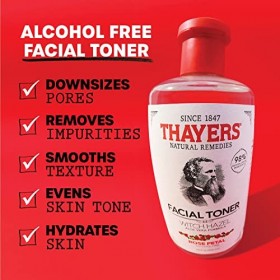 Thayers Lotion tonique douce - Pétale de Rose, Hamamélis & Aloe vera bio - hydratation & pores resserrés - sans cruauté anima