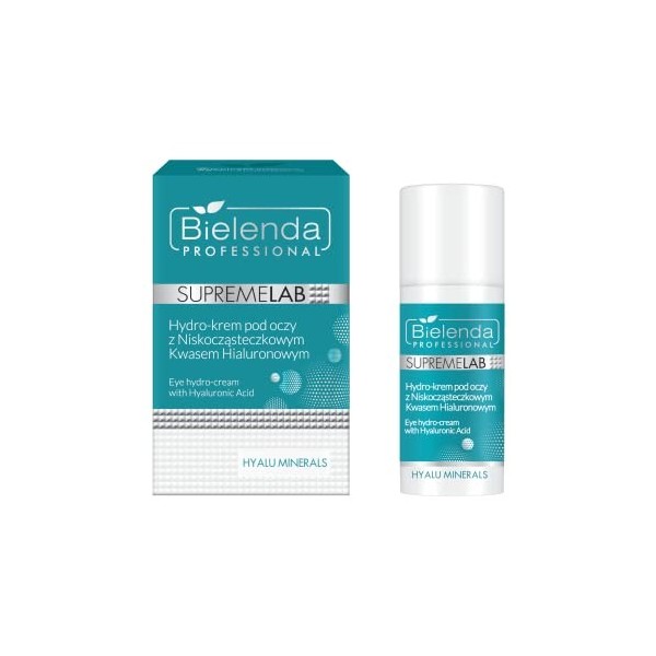 Bielenda Professional Supremelab Hyalu Minerals Hydro Crème Contour des Yeux à lAcide Hyaluronique 15 ml