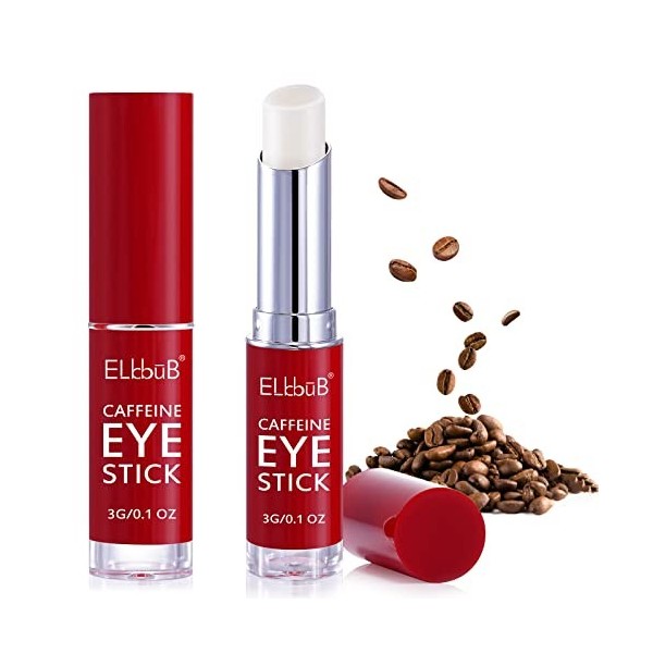 Caffeine Eye Stick - 2Pack Caffeine Eye Cream With Collagen, Caffeine for Puffy Eyes, Dark Circles, Eye Bags, Crows Feet, W