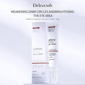 DEleventh Korean Brand Caffeine Anti-Aging Repair Eye Cream 20g / Fade Eye Lines, Anti-Oxidation, Moisturize, Elastic & Tende