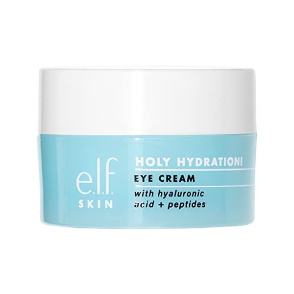 e.l.f. Holy Hydration! Crème contour des yeux infusée à lacide hyaluronique et aux peptides | Minimise les cernes | 15 g