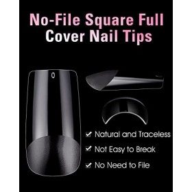 CHUCHU Lot de 552 faux ongles en gel souple carré de taille moyenne pour salon de manucure, nail art, boîte rose