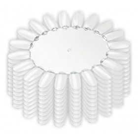 Lot de 10 présentoirs [couleur : transparent] Roue de couleur Tip Rondell avec 20 ongles pour peindre avec gel UV