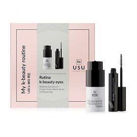Pack Routine K-Beauty Eyes - Sérum contour des Yeux + Mascara Black Serum in Mascara - Réduit les ridules et les rides - Volu