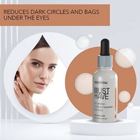 Sérum Contour des Yeux avec 3% de Caféine, Réduit les Cernes et les Poches sous les Yeux, 30 ml, Gerovital Must Have