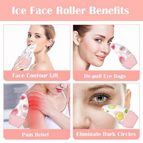 Moule à glace en silicone pour le visage, raffermir les pores, dégonfler les yeux, éclaircir la peau rose 