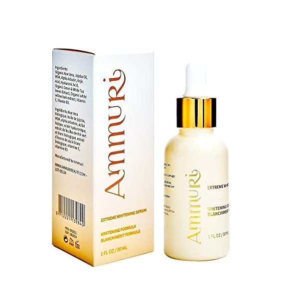 Ammuri Premium Serum Formula - Sérum facial à lacide kojique avec vitamine C et hyaluronique│ Sérum facial pour femmes et ho