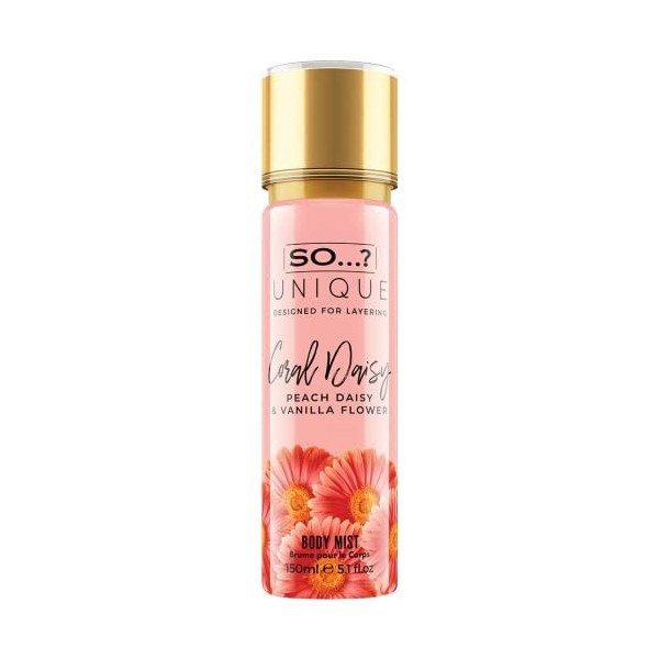 So…? Unique Coral Daisy Brume Corporelle Parfumée Pour Femme 150ml