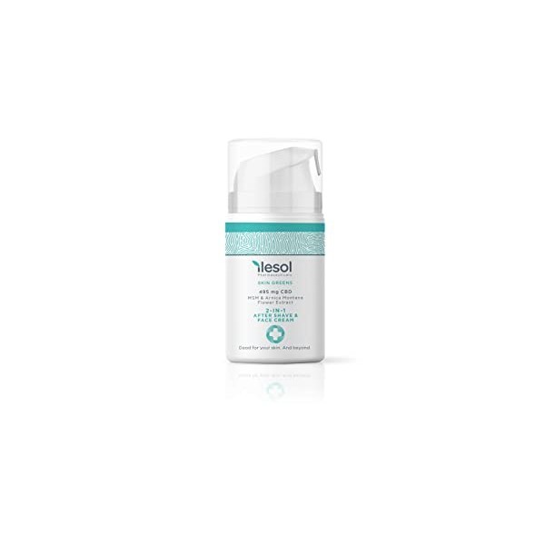 ILESOL Pharmaceuticals Skin Greens Crème après-rasage 2 en 1 avec CBD 50 ml