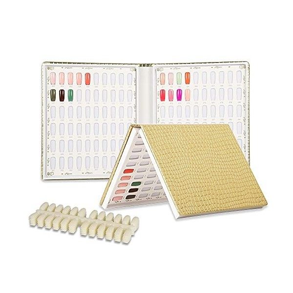 BNG Nail Display Book 120 Couleurs Display Card Chart Avec 120 Pcs Faux Ongles Conseils Pour Nail Art Montrant, Gel Vernis à 