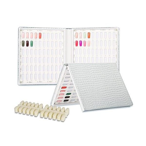 BNG Nail Display Book 120 Couleurs Display Card Chart Avec 120 Pcs Faux Ongles Conseils Pour Nail Art Montrant, Gel Vernis à 