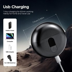 Mini Rasoir ÉLectrique, Usb Portable Étanche pour Homme avec Couvercle Mégénique, Mini Rasoir de Barbe Anti-Pincement Design 