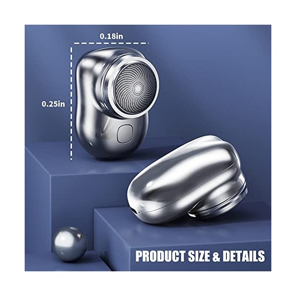 Mini rasoir électrique USB, rasoir électrique de poche pour homme, portable rechargeable par USB, étanche pour la maison, la 