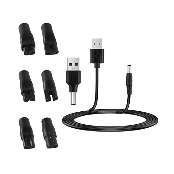 CâBle DAlimentation Usb 5 V 7 Fiches Compatible Avec Les Rasoirs Remington, SéRie De Rasoirs Philips, Pour Tous Les Types De