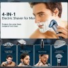 Emooncn Rasoir Electriques Hommes 3 In 1 Rasoir Barbe Homme IPX7 Tondeuse Barbe Homme Rasoirs à Têtes Rotatives Homme Afficha