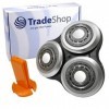 Trade-Shop Tête de rasage de rechange avec capuchon de protection pour Philips S9511 S9521 S9522 S9531 S9711 S9721 S9731 S991