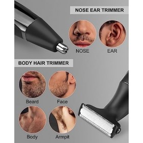 Tondeuse barbe homme,Rasoir homme,Rasoir electriques hommes pour la zone intime, pour le corps, pour le nez, avec 1 tête de l