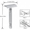 JOCXZI Rasoir De Sûreté Homme, Rasoir de Sécurité à Double Tranchant pour Le Visage et le Corps,argent, en boîte