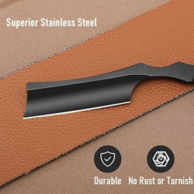 M&LD Kit Rasoir, Le Rasoir Homme, Barbe Rasoir Droit, Rasoir en Acier Inoxydable, Professionnel Rasoir de Barbier Avec Ceintu