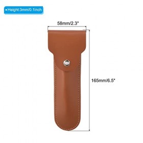 PATIKIL Cuir Rasoir Protéger Housse, Double Edge Sécurité Rasoir Protéger Gaine Rasoir Protection Étui pour Voyage, Marron