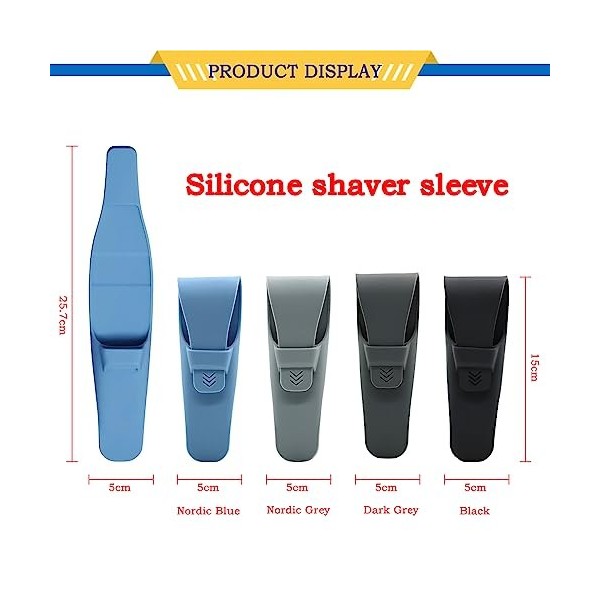 YOUNGSAY Lot de 4 étuis de protection pour la douche, étui de voyage portable en silicone, étui universel pour rasoir de sécu