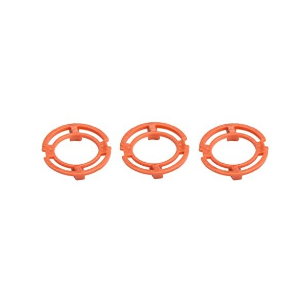 Joyzan Bague Verrouillage Orange, 3Pièce Anneau Tête Rasage Rasoir Série Lame Anneaux Retenue Support Compatible Porteplaque 