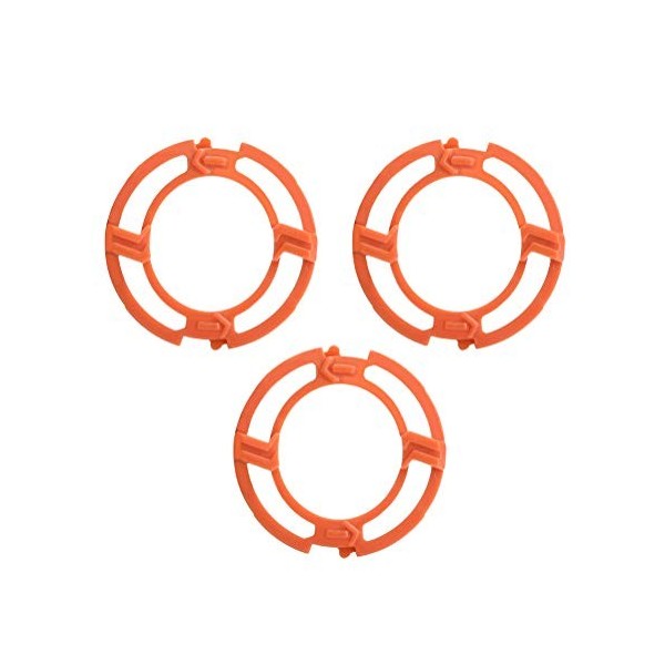 Joyzan Bague Verrouillage Orange, 3Pièce Anneau Tête Rasage Rasoir Série Lame Anneaux Retenue Support Compatible Porteplaque 