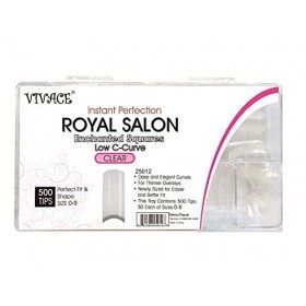 Beyou Clear Royal Salon 500 faux ongles artificiels 10 tailles avec étui en plastique transparent