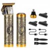 Mini tondeuse à barbe pour homme, 3 en 1 sans fil, rechargeable, mini tondeuse à poils de nez pour barbiers et maison, kit de