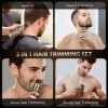 Mini tondeuse à barbe pour homme, 3 en 1 sans fil, rechargeable, mini tondeuse à poils de nez pour barbiers et maison, kit de