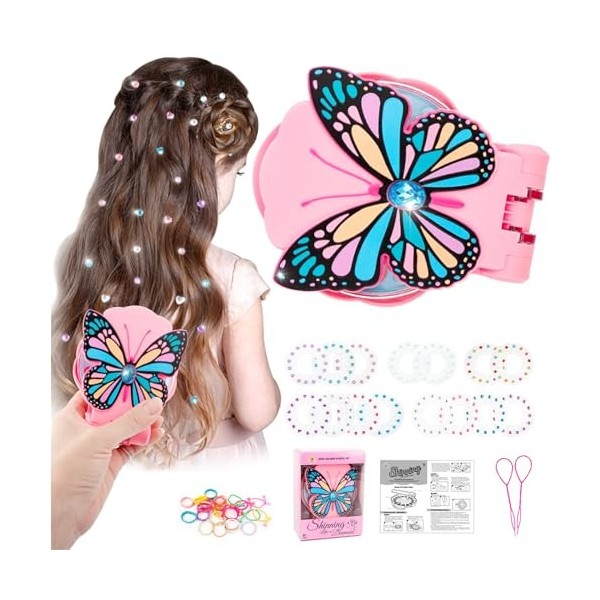 Audasi Schmetterling Hair Bedazzler Kit, Bling Gem Machine für Glitter Girls, Diamond Hair Machine, Glitzersteine Haare gesic