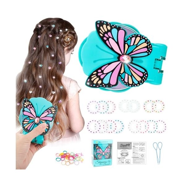 Audasi Schmetterling Hair Bedazzler Kit, Bling Gem Machine für Glitter Girls, Diamond Hair Machine, Glitzersteine Haare gesic