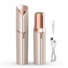 Mini tondeuse à poils du visage pour femme, rechargeable par USB, appareil portable pour femme, lèvres, visage, corps, pêche 