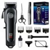 Tondeuse Cheveux Hommes, Electriques Tondeuse Barbe Homme, Sans Fil Tondeuse à Cheveux Rasoir Barbe Tondeuse Kit, USB Recharg