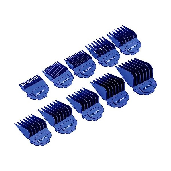 KAYNWAY Lot de 10 guides de tondeuse magnétiques pour tondeuse Andis Master - Bleu