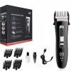 Tondeuse à cheveux professionnelle pour homme, machine à cheveux, tondeuse électrique, étanche, sans fil, rechargeable, écran