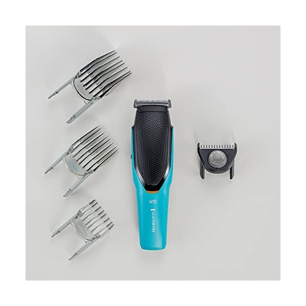 Remington X5 Power-X HC5000 Tondeuse à cheveux sans fil avec lames en acier japonais et micro peigne décolorant 50 longueurs 