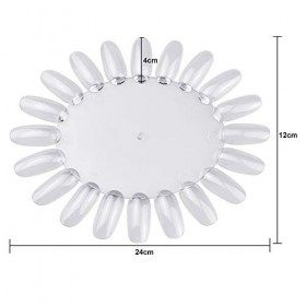 LYTIVAGEN 20 PCS Faux Ongles Naturel Transparent 400 Comprimés Capsule Americaine Ongle Court Conseils Faux Ongles Artificiel