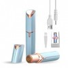 Appareil dépilation faciale pour femme sans douleur - Mini tondeuse rechargeable pour le visage et les lèvres supérieures/me
