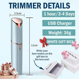 Appareil dépilation faciale pour femme sans douleur - Mini tondeuse rechargeable pour le visage et les lèvres supérieures/me