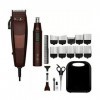 WAHL Groom Ease Ensemble de 18 rasoirs et rasoir pour nez et oreilles Marron