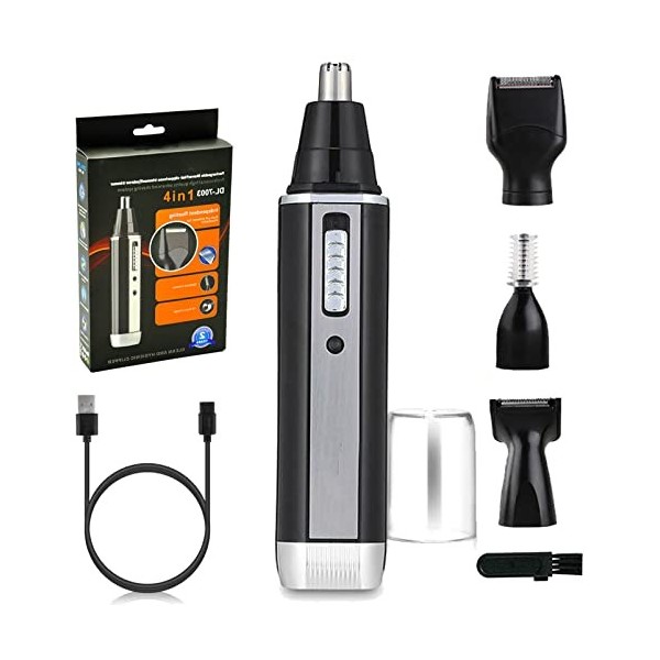 Tondeuse faciale pour homme, tondeuse à poils du nez et des oreilles, rasoir électrique rechargeable par USB, tondeuse à sour