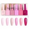 CANNI HEMA FREE Vernis à Ongles Gel Semi Permanent 6 Couleur Lot Vernis à Ongles Gel UV Gel Nail Polish rose violet Gel Semi-