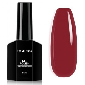 TOMICCA Vernis Semi Permanent, 15ml Vernis Gel UV Semi Permanent Nail Art Gel Pourpre Soak Off UV LED Vernis-Gel Manucure, Ro